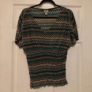 Worthington Multicolor Chevron Women's Top